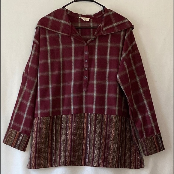 Oddy Size M Button Pullover Long Sleeve Hoodie - Picture 3 of 16